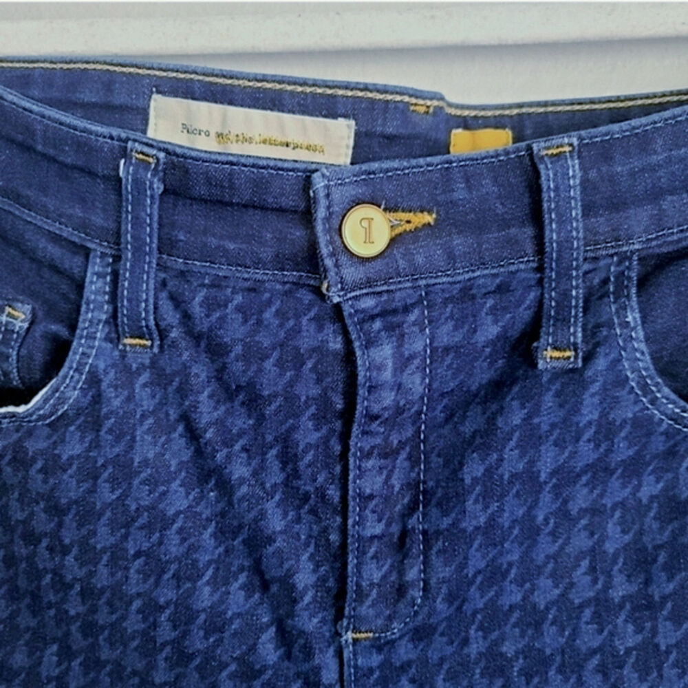 Pilcro and the Letterpress Skinny Jeans Size 32 Herringbone Pattern - Picture 4 of 11